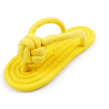 Christmas Candy Color Cotton Rope Slippers Dog Toy